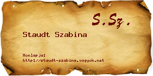 Staudt Szabina névjegykártya